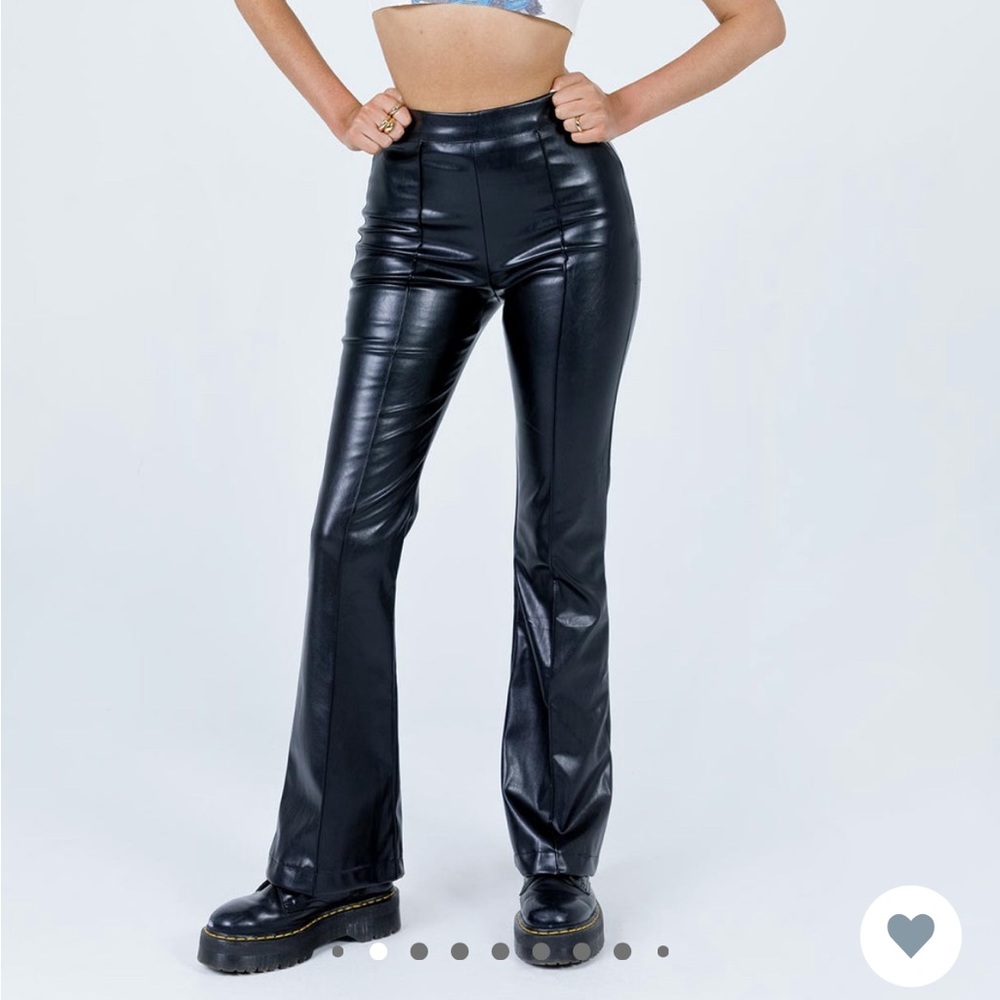 NWT Princess Polly Black Patent Leather Pants